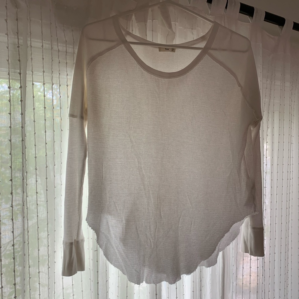 TNA long sleeve waffle tee